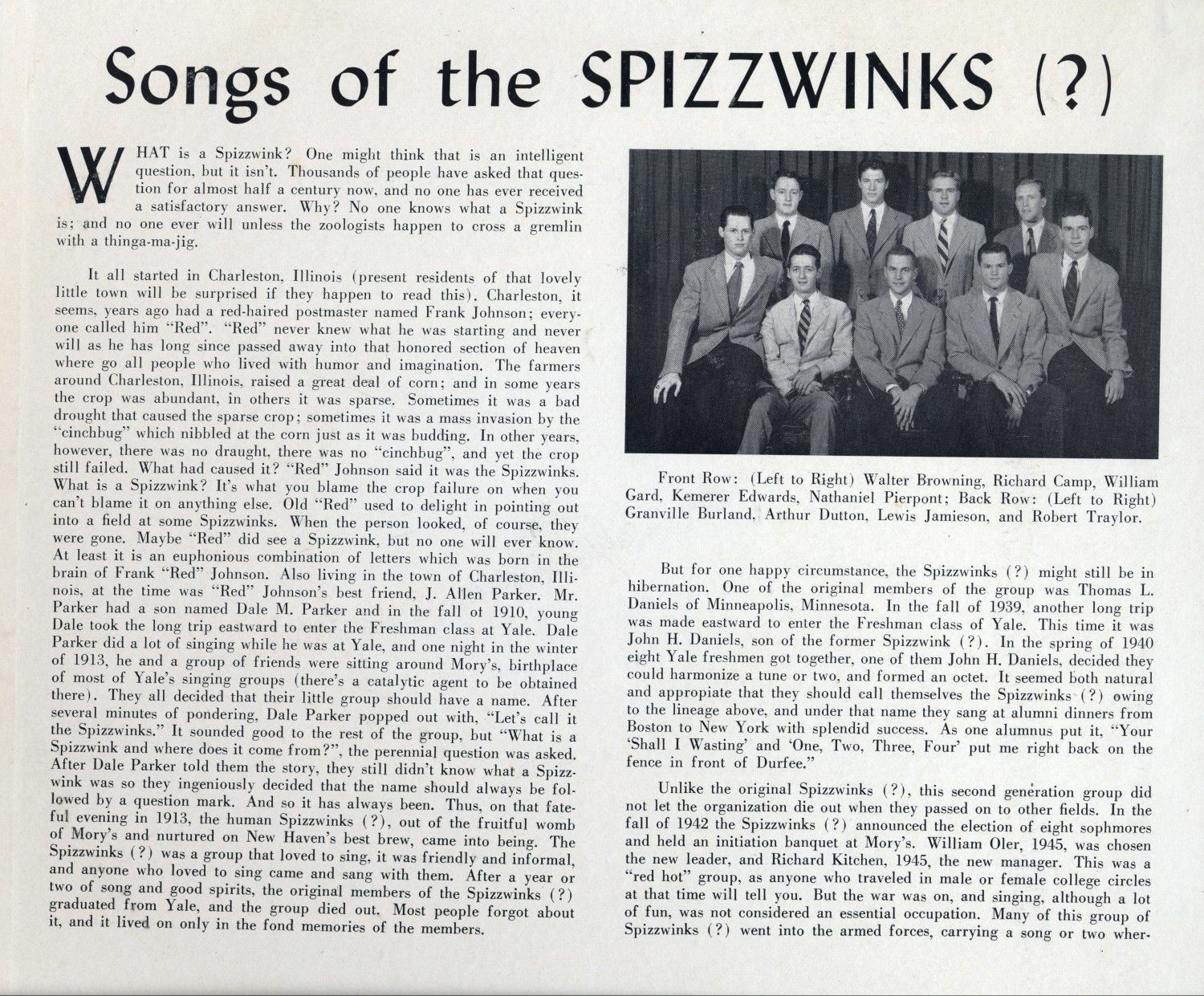 1948 Songs of the Spizzwinks - inside cover left